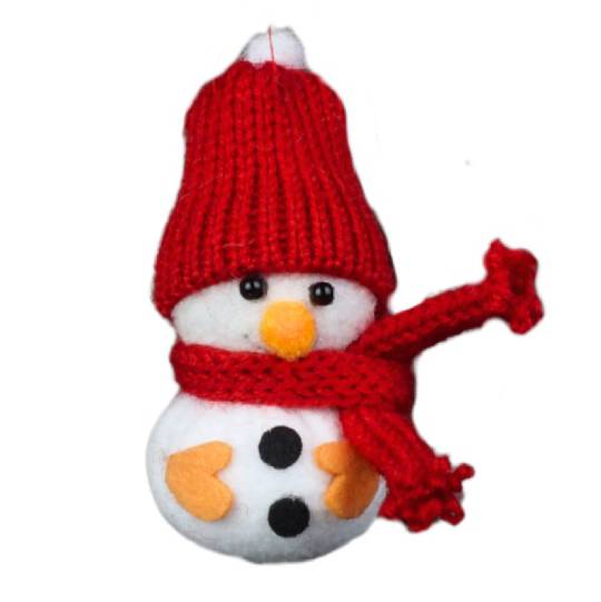 Fabric Snowman with Scarf 9cm *ETA Nov